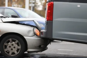 Rear end car accident from distracted driving